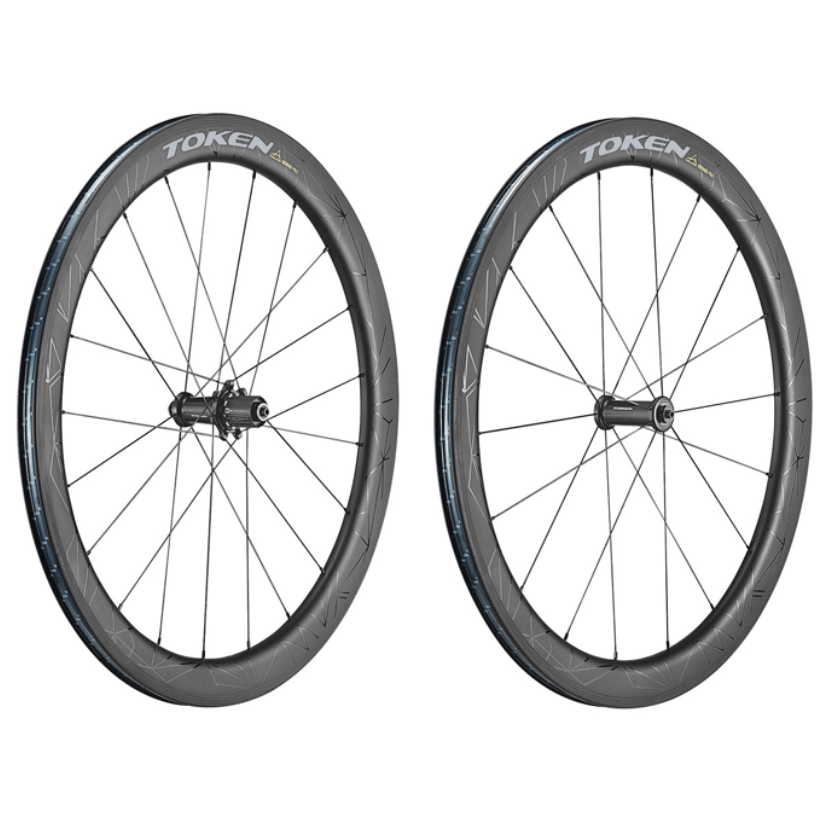 Token Konax Pro C52-CL-CA hjulsæt Rimbrake Road 700C Carbon Sort