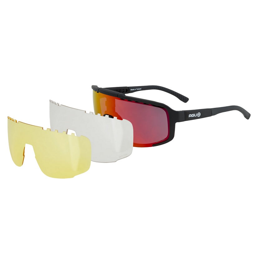 AGU Bold 2.0 Anti Fog Solbriller - Red lense, black frame