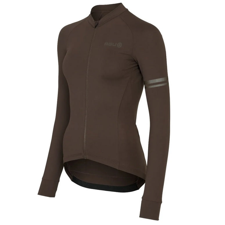 AGU Solid LS Langærmet Cykeltrøje - Women - Ground coffee