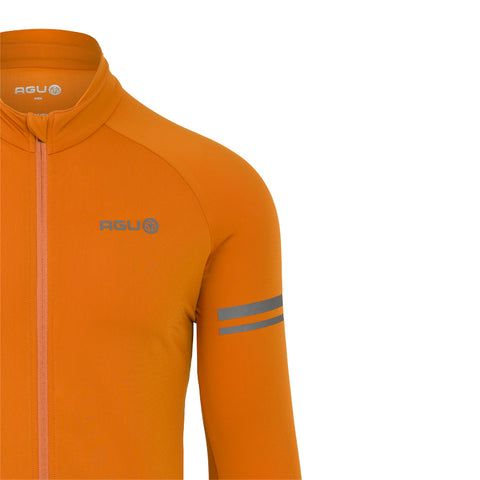 AGU Thermo LS Essential Langærmet Cykeltrøje i farven pumpkin spice