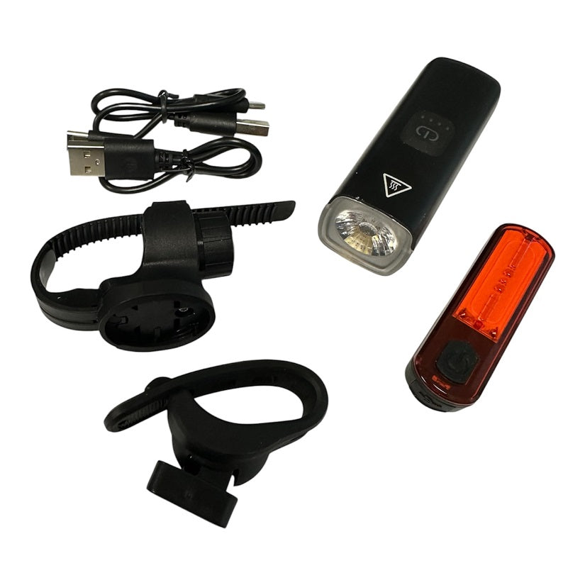 Abus Luno Lygtesæt - Genopladelig - 400 lumen / 30 lumen