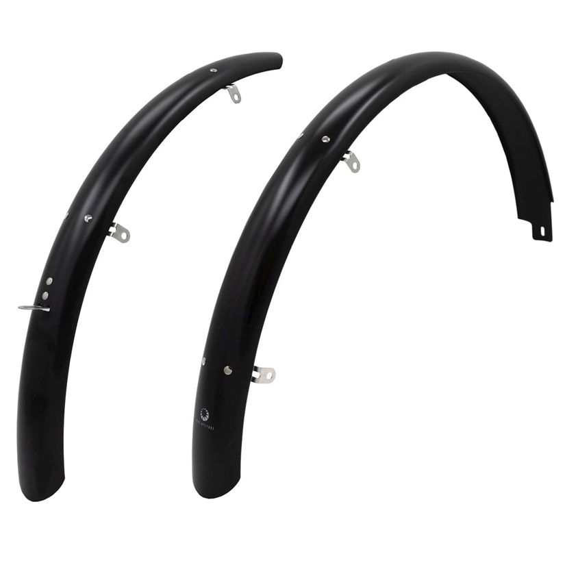 Skærmsæt 700C 35mm mat sort m/rustfri stivere