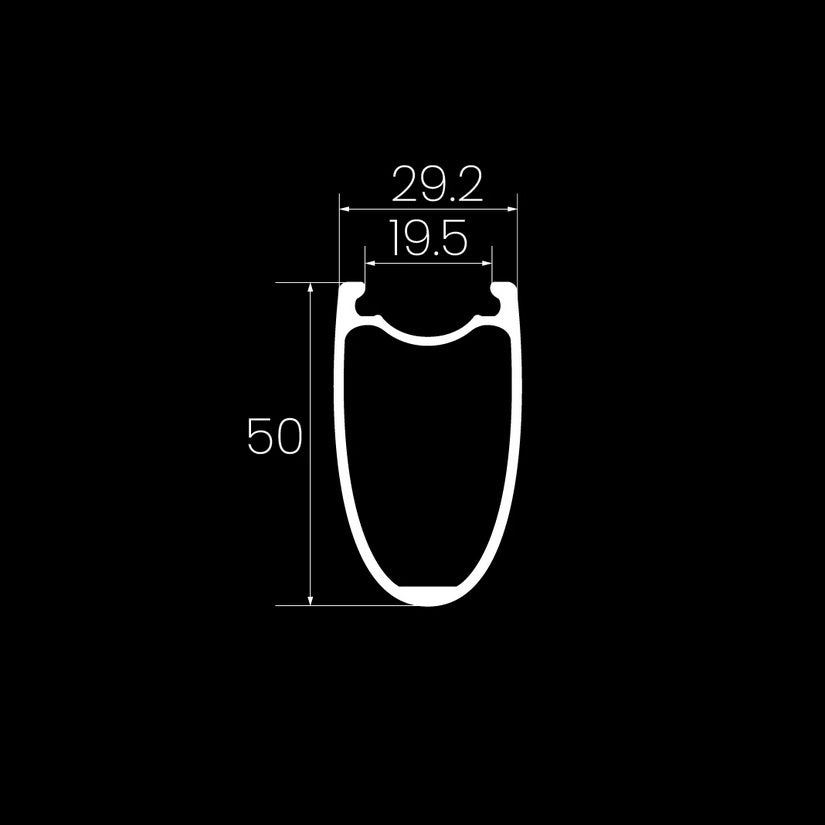 Drive 50V Carbon Hjulsæt - Til fælgbremser