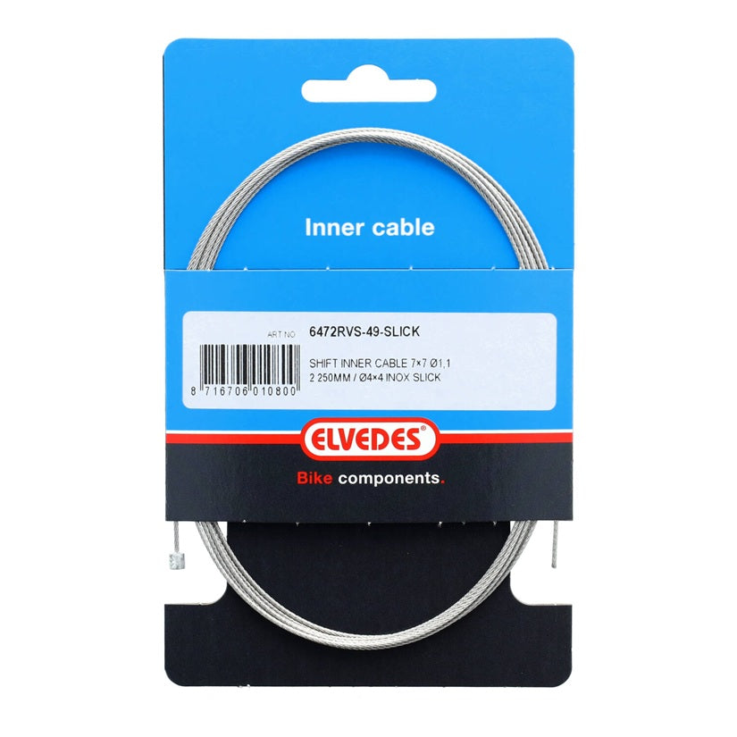 Elvedes Slick gearwire 1×49 ø1,1 x 2250mm - stk