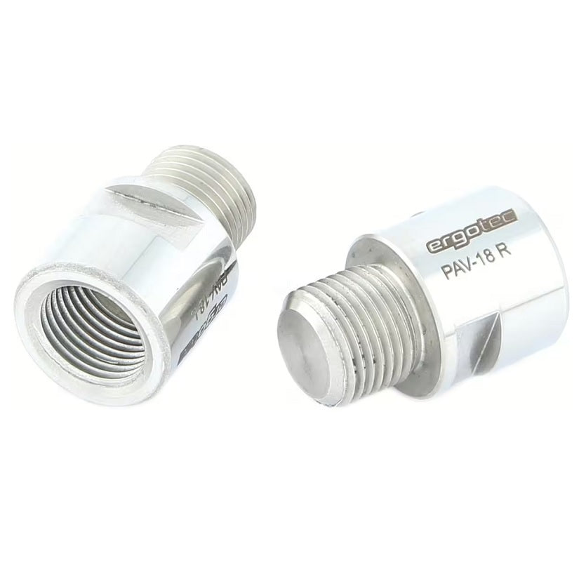 Ergotec Pedal Axle Forlænger - 18mm sølv