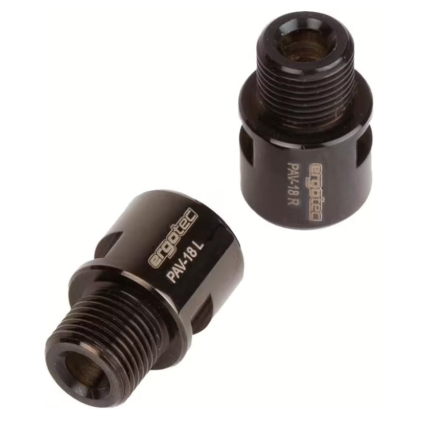 Ergotec Pedal Axle Forlænger - 18mm sort