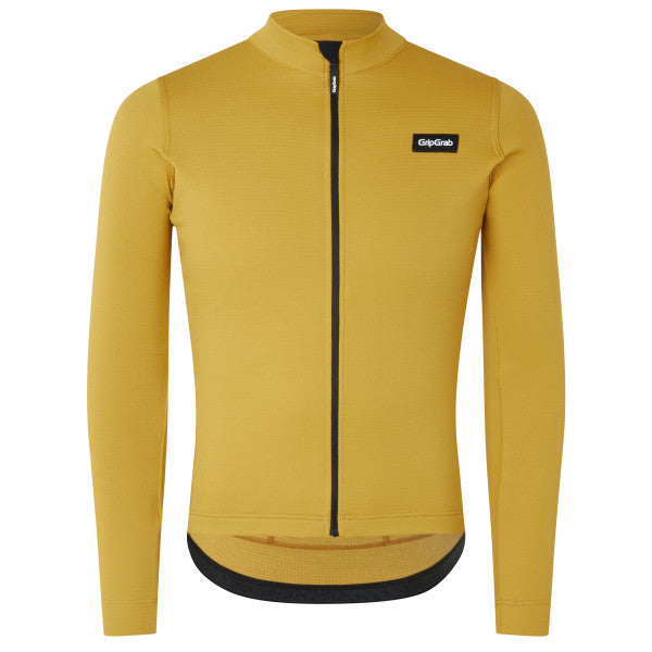 GripGrab Gravelin Termo Cykeltrøje - Merinotech - Mustard Yellow