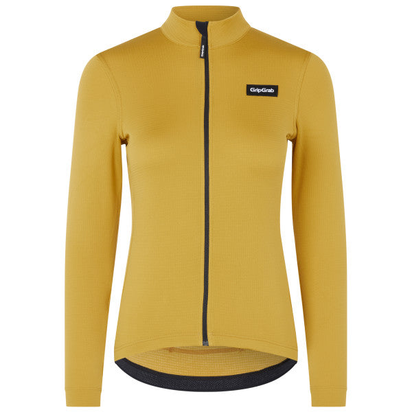 GripGrab Gravelin Termo Cykeltrøje - Merinotech - Women - Mustard Yellow