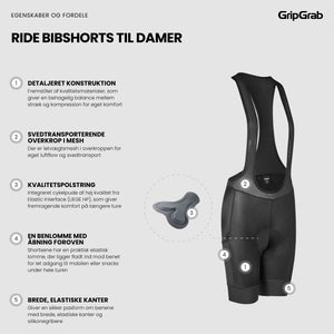 GripGrab Ride Cykelbukser - Sort - Women