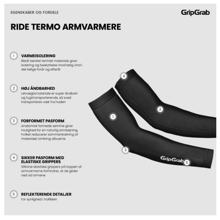 GripGrab Ride Termo Løse Ærmer black