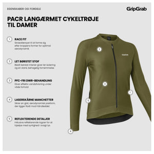 GripGrab PACR Cykeltrøje - Women - Olive Green