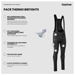 GripGrab PACR Thermo Lange Cykelbukser - black