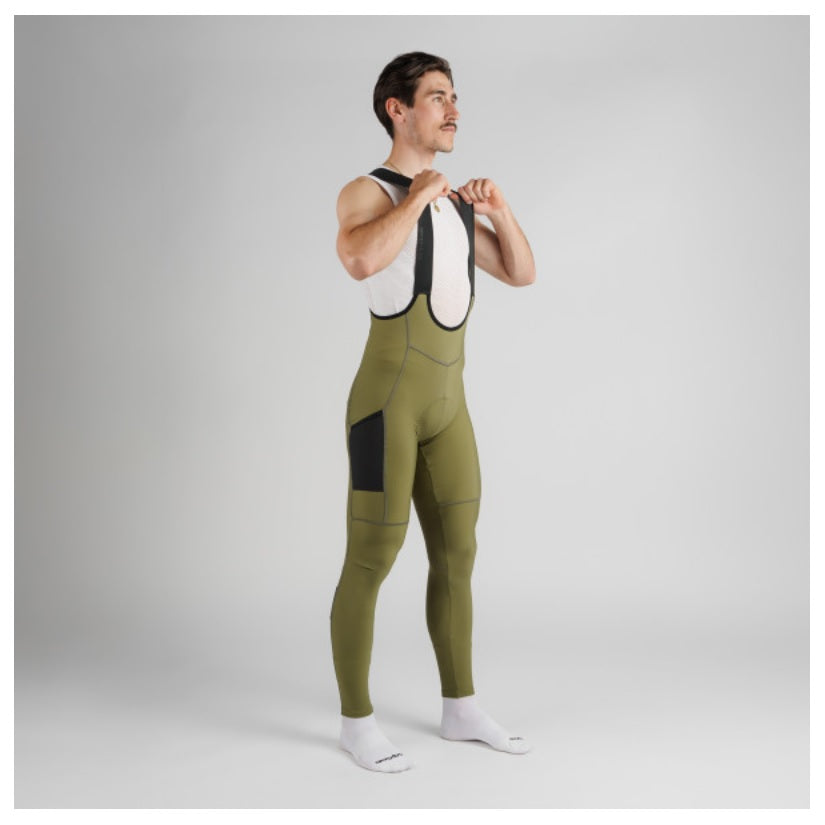GripGrab PACR Thermo Lange Cykelbukser - olive green