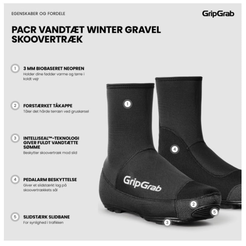 GripGrab PACR Vandtæt Vinter Gravel Skoovertræk