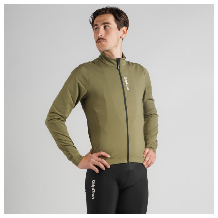 GripGrab Ride Thermal Cykeltrøje - olive green