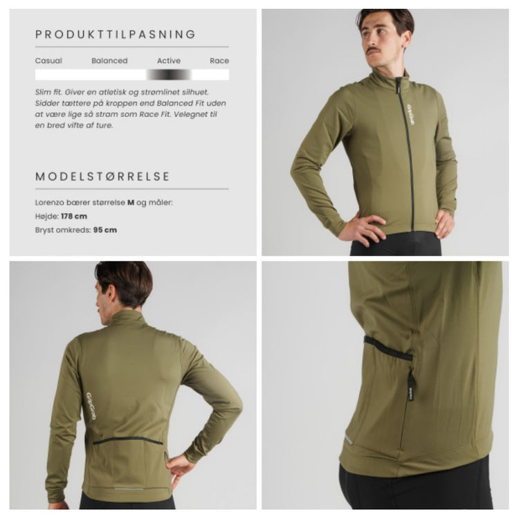 GripGrab Ride Thermal Cykeltrøje - olive green