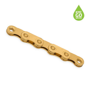 KMC X-Flat Go Waxed 12/13 speed Kæde - Voksbehandlet - guld