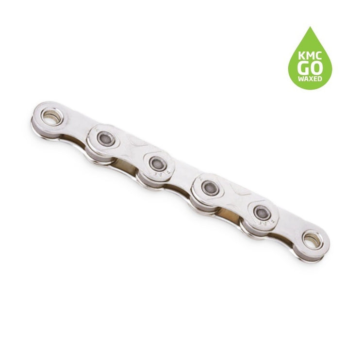 KMC X-Flat Go Waxed 12/13 speed Kæde - Voksbehandlet - sølv