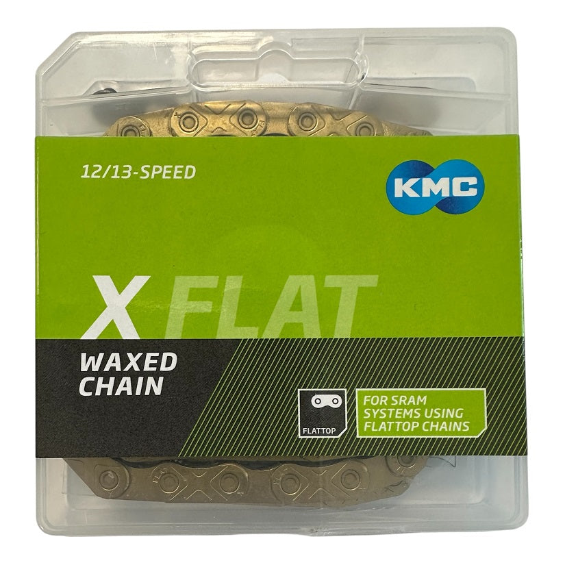 KMC X-Flat Go Waxed 12/13 speed Kæde - Voksbehandlet - guld