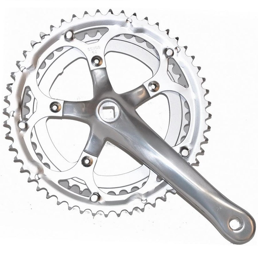 Kranksæt 1/2x3/32 - 42/52T 170mm Sølv