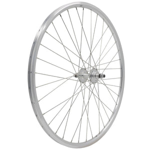 Lite Singlespeed baghjul 700C Flip-Flop alu 36H med møtrik Sølv