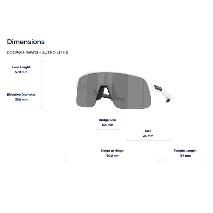 Oakley Sutro Lite S Solbrille - Mat White/Prizm Black