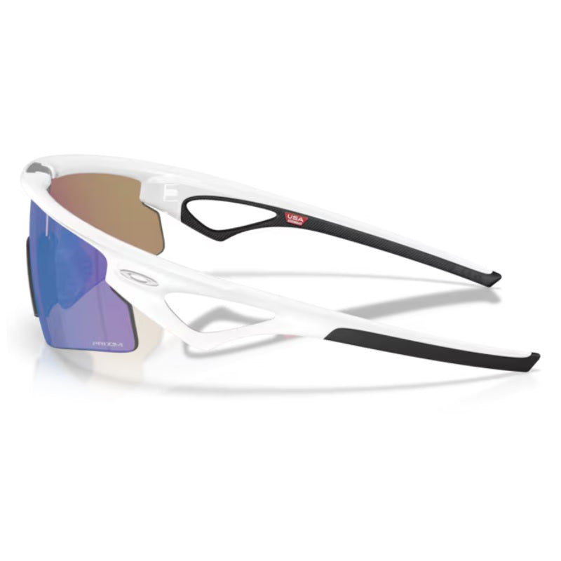 Oakley Sphaera Strike Solbrille - Prizm Sapphire Lenses, Matte White Frame