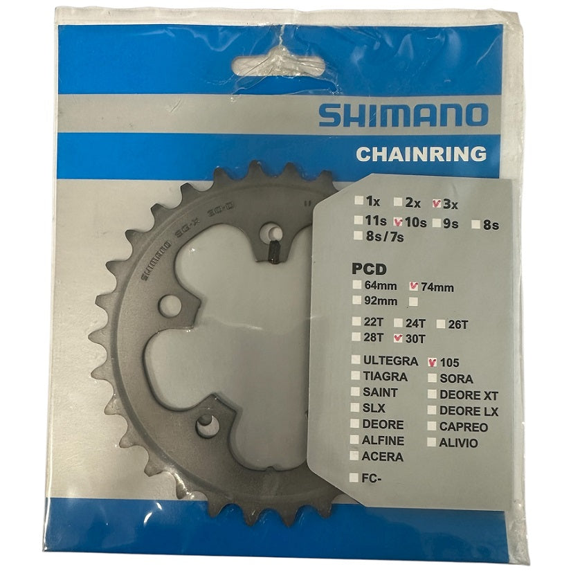 Shimano 105 FC-5703 3x10 speed Klinge - Sølv