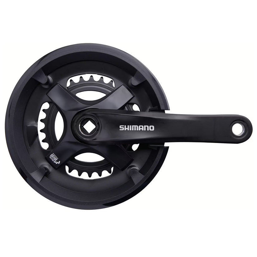 Shimano FC-TY501-2 2x7-8 speed kranksæt - Chain guard