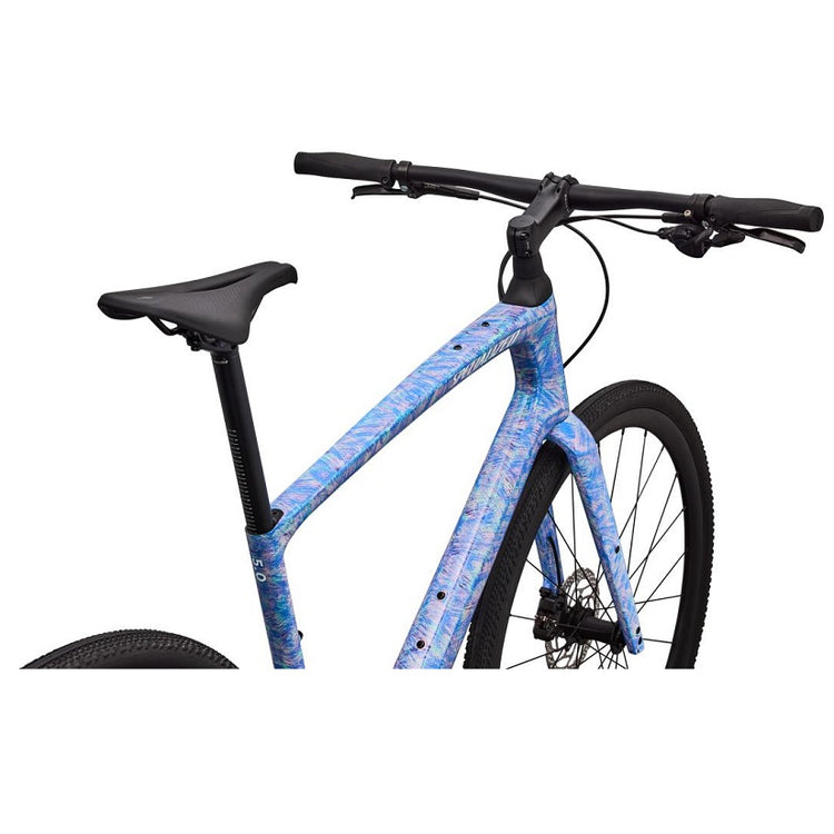 Specialized Sirrus X 5.0 Herre Citybike - Carbon - Gloss Dry Brushed Sky Blue