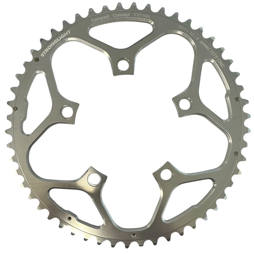 Stronglight 7075 BCD110 9-10 speed 53t Klinge - Sølv 53t