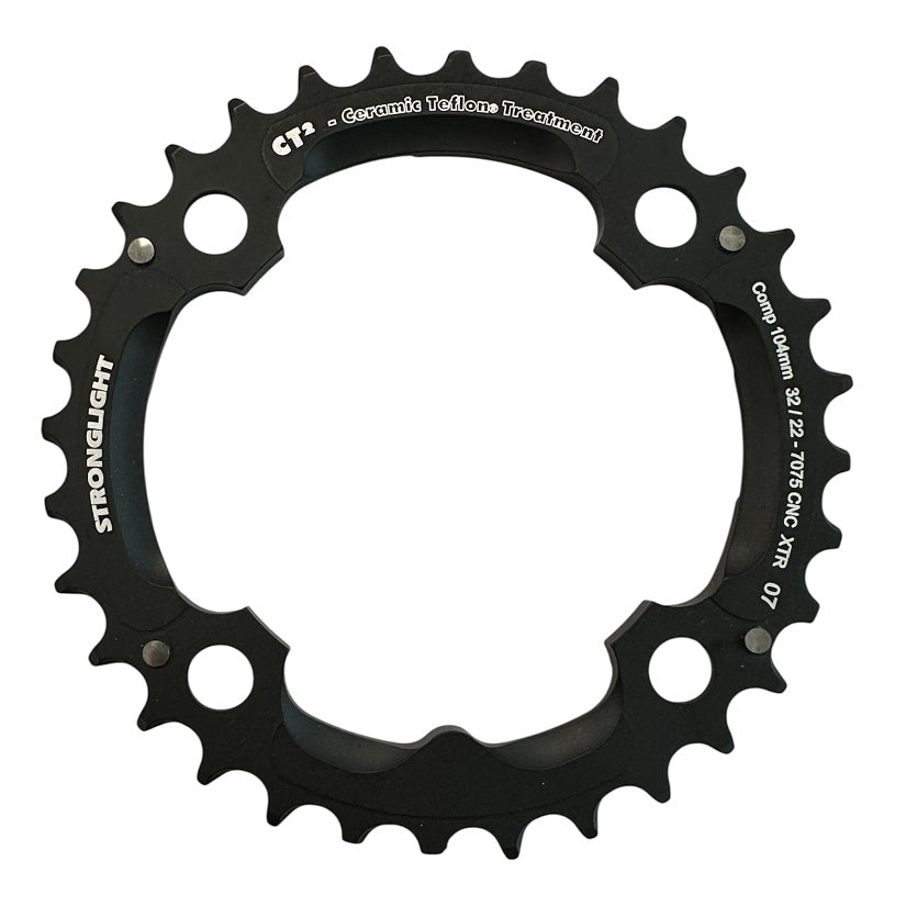 Stronglight CT2 BCD104 9 speed klinge - Shimano XTR 07 - 32t