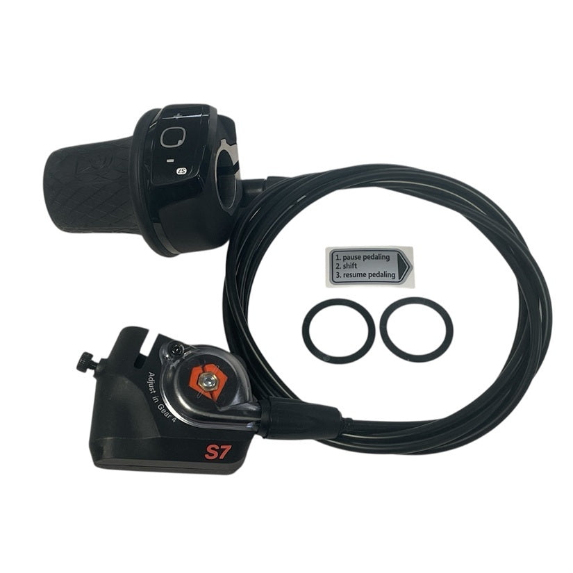Sturmey Archer S7 TwistShifter skiftegreb med kabel og boks t/Sram S7