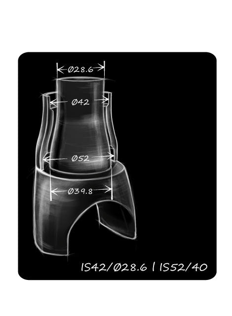 Token Omega-A83 BK Styrfitting - 1"1/8-1.5"