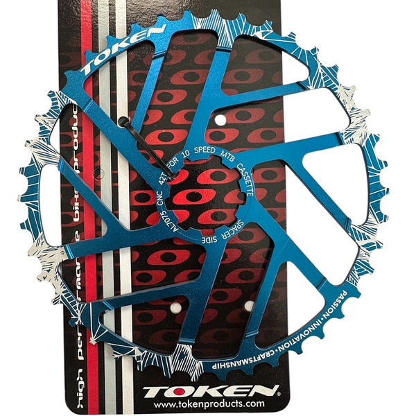Token TK442 Kassettetandhjul - 42t / 10 speed Blå