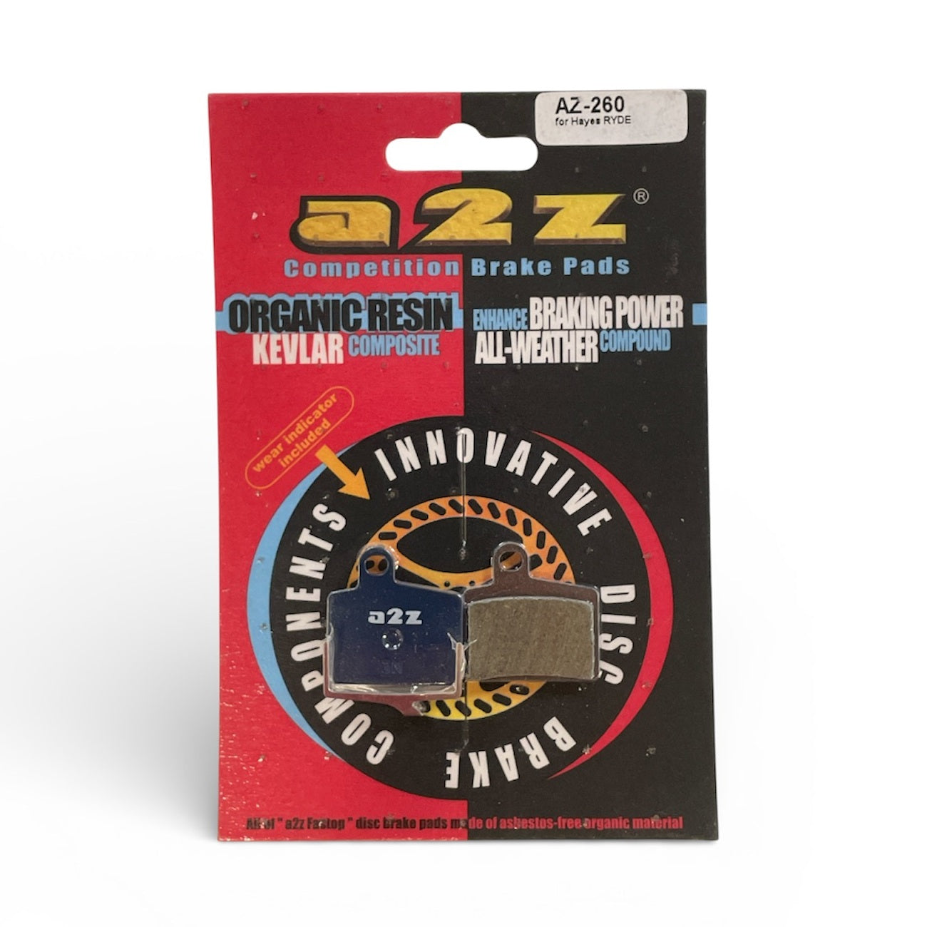 a2z AZ-260 skivebremseklodser Organic Hayes Ryde
