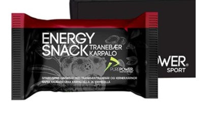 PurePower Energy Snack 60 g med tranebær