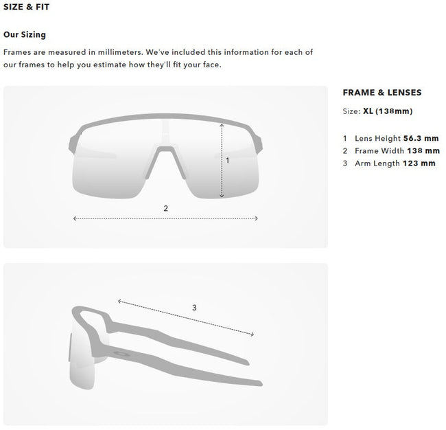 Oakley Encoder Strike Vented Solbrille size fit