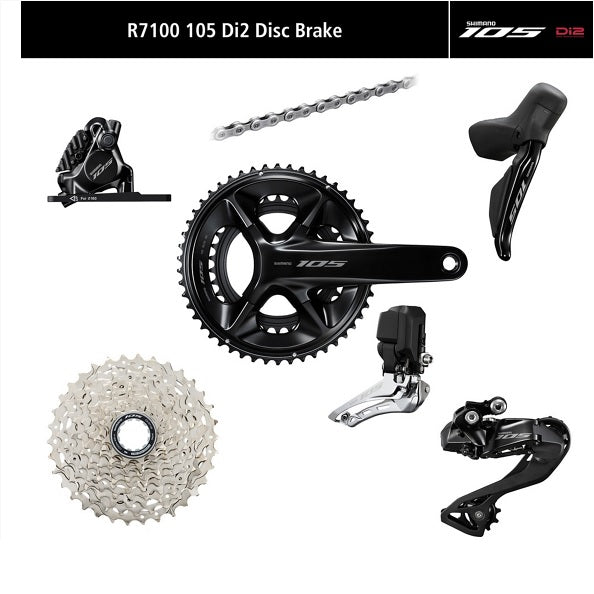 Shimano 105 Di2 2x12 speed Geargruppe Komplet