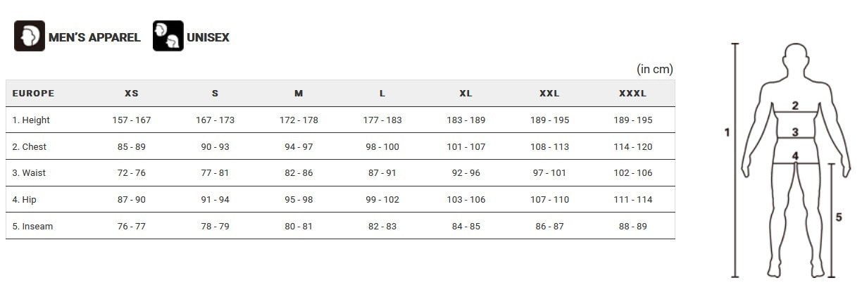 Shimano Windflex Vindjakke - Sort størrelsesguide