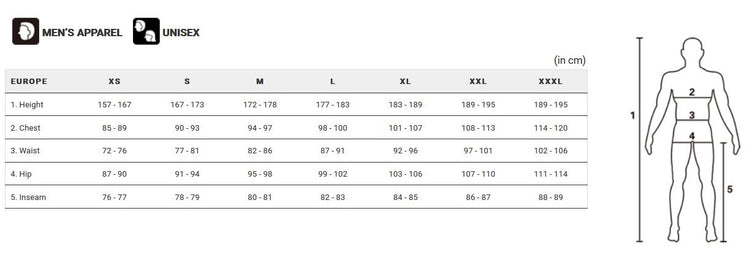 Shimano Windflex Vindjakke - Sort størrelsesguide