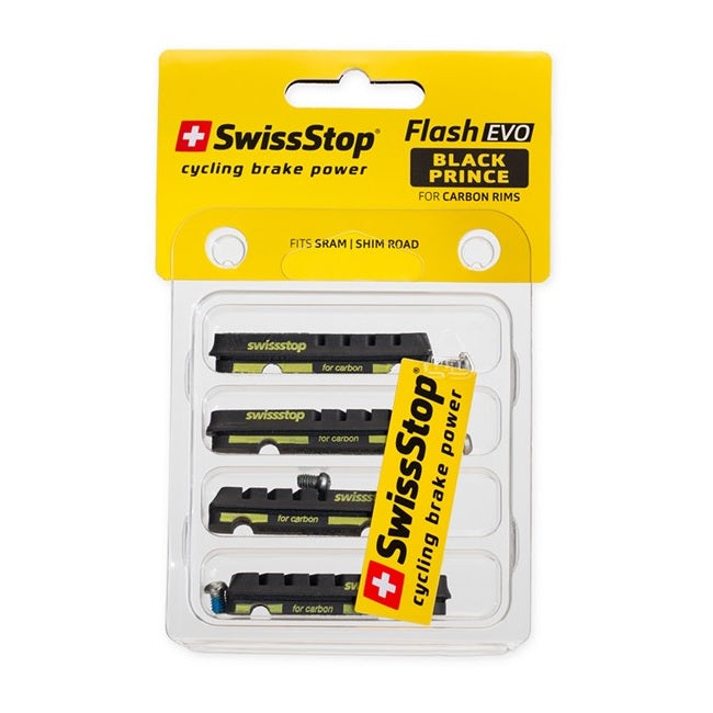 Swissstop Flash Evo Black Prince Bremseklodser 4 stk - Til Shimano / SRAM